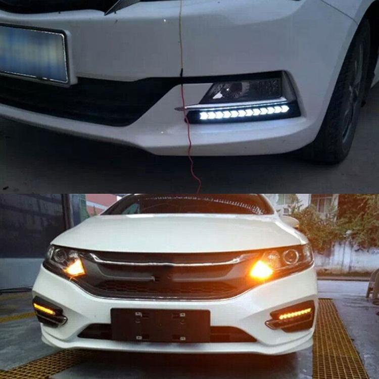 2бр DRL LED Универсална дневна светлина Водоустойчива лента за фарове Последователен поток 