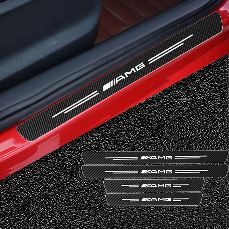3D карбонови прагове за врати 4бр AMG Mercedes