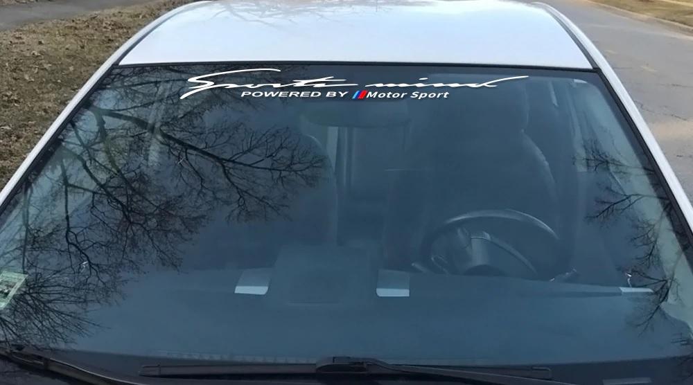 Винилов стикер за предно или задно  стъкло на  BMW Powered By motor sport
